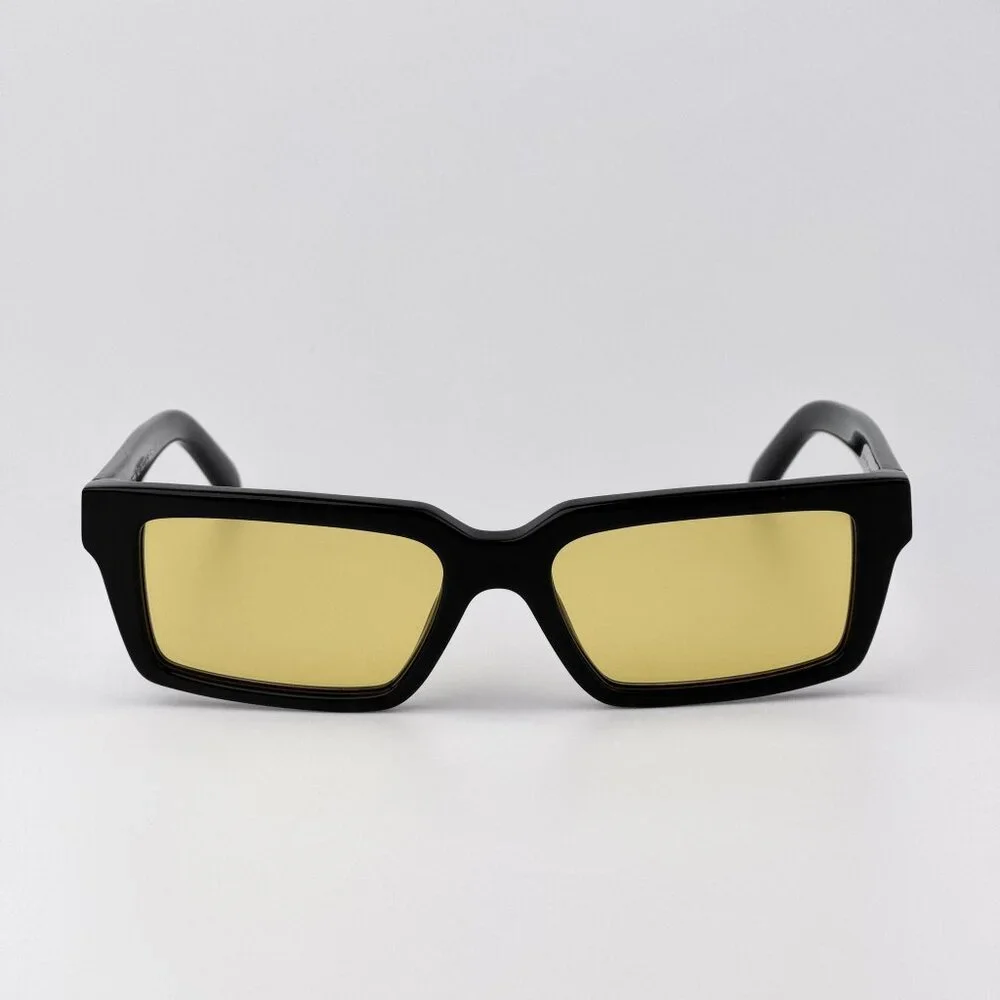 Off-White WARREN Men Sunglasses Black Square Yellow | Model OERI13A 1018